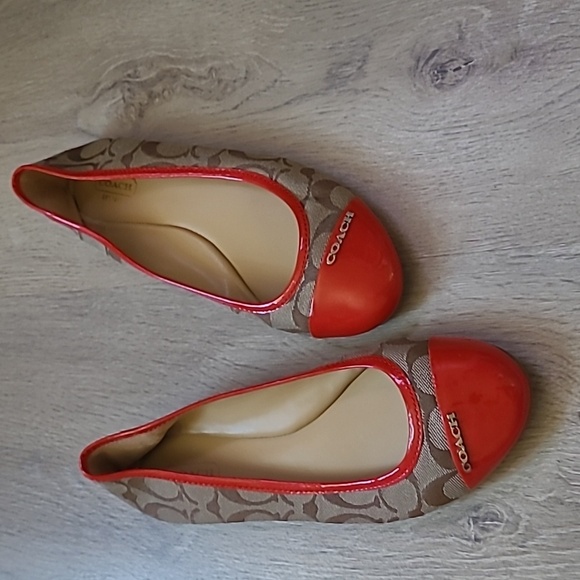 Coach Shoes - Coach Darena flats red size 7.5 B